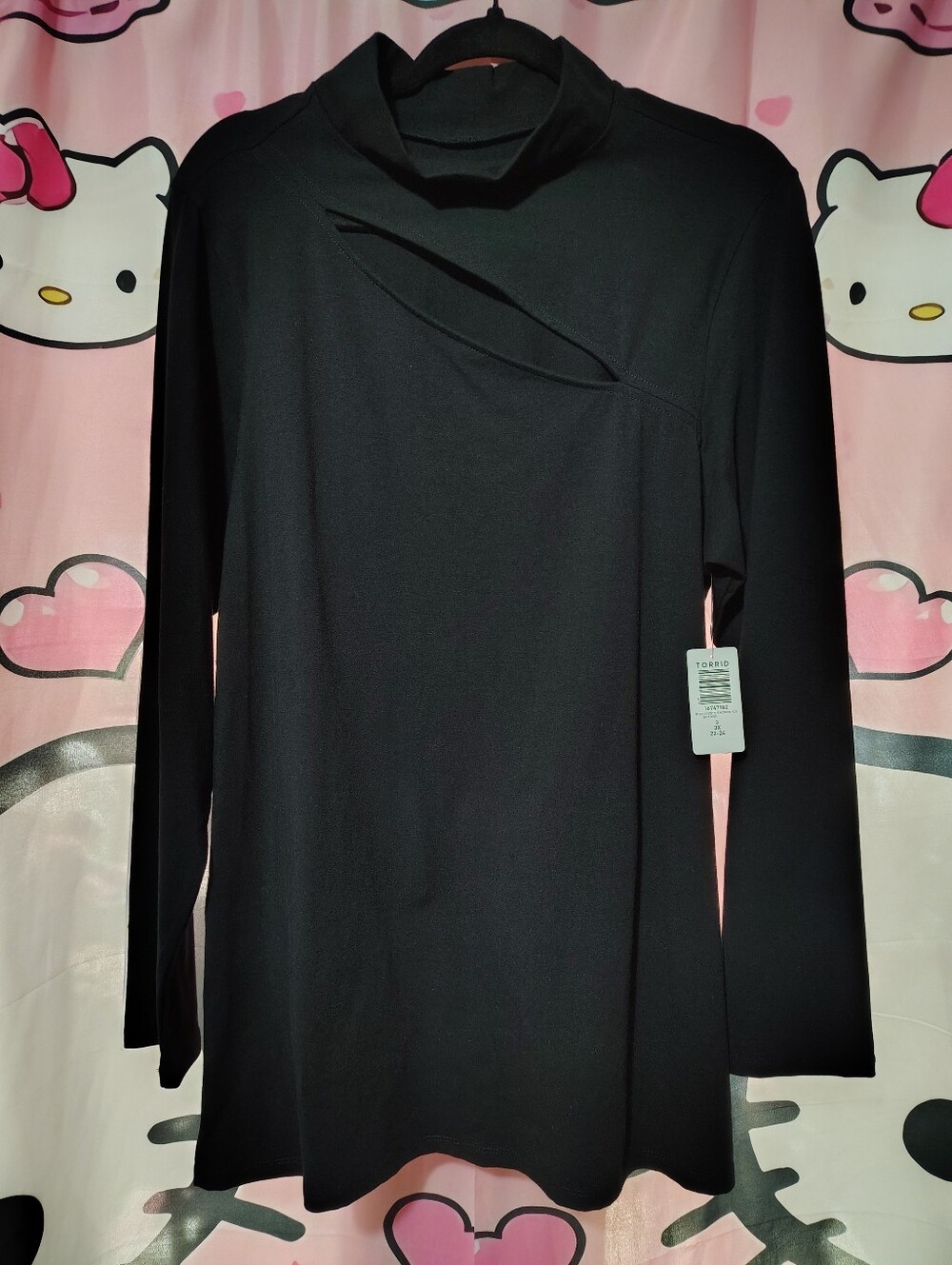 NWT Torrid Black Slash-Neck Mock Neck - Torrid Size 3 - Picture 2 of 6